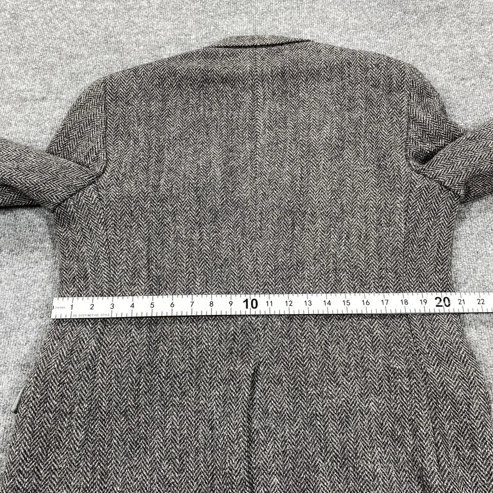 Harris Tweed Sport‎ Coat Mens 44 Gray Herringbone Wool Two Button Lined